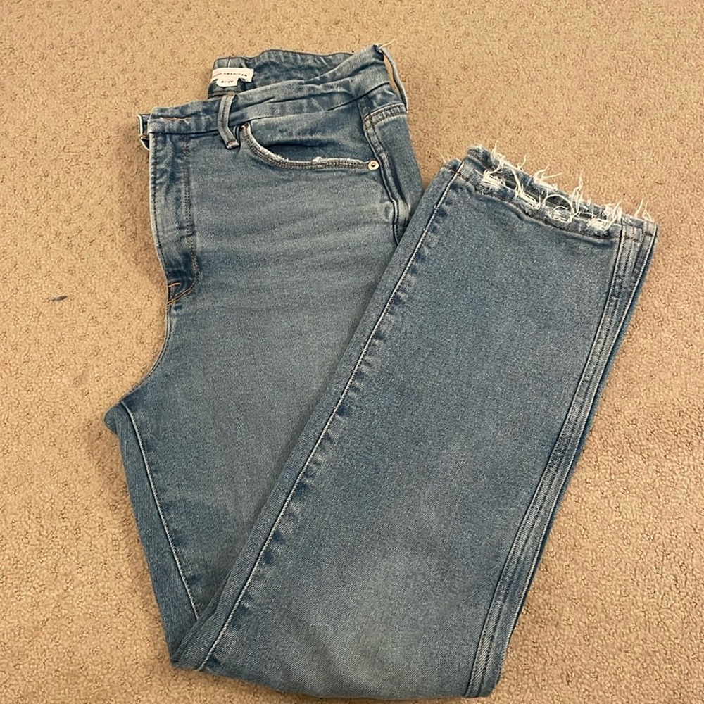 Good American Good Curve High Waist Straight Leg Jean